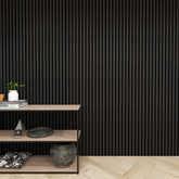 Acoustic Slat Wall Panel - Black Oak